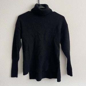 black cashmere J crew turtle